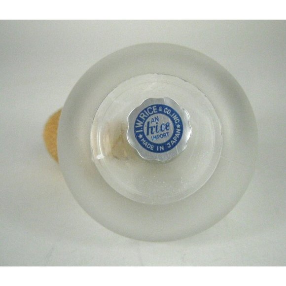 Irice Perfume Bottle Clear Etched Glass Gold Atomizer Spray Japan I W Rice VTG - Picture 12 of 12